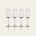 Flute glasses glassware by Fable Home, shown in a clear finish. – #clear