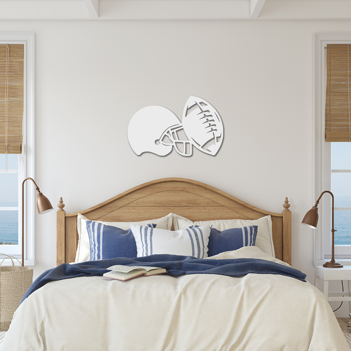 Football Helmet - Metal Wall Art - MetalPlex