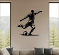 Football Striker Metal Wall Art