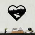 Forest River Heart - Metal Wall Art - MetalPlex