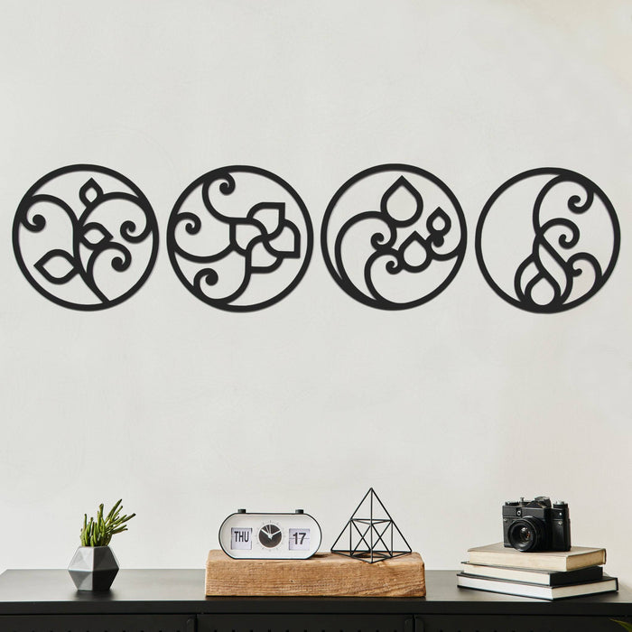 Four Circle Elements - Metal Wall Art - MetalPlex