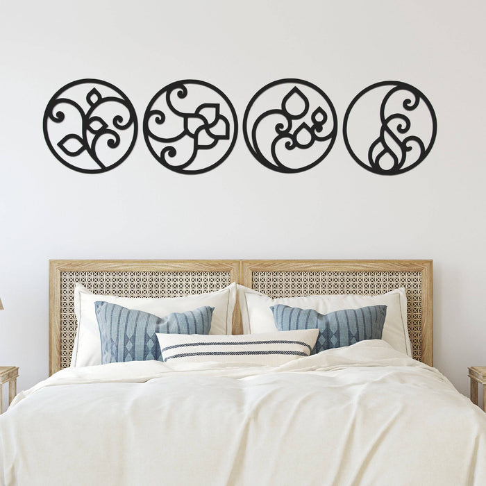 Four Circle Elements - Metal Wall Art - MetalPlex