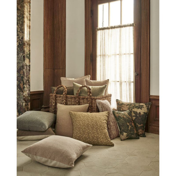 Frances Faux Mohair 23"x23" Leaf Green Throw Pillow Cover by Jake Arnold