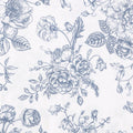 French Blue Floral Toile Pillowcase Set