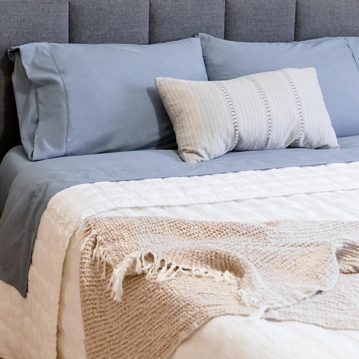 French Blue Low Profile Sheet Set For 8"-12" Thin Mattresses