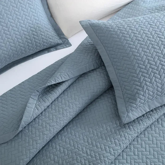 French Blue Oversized Quilt Set