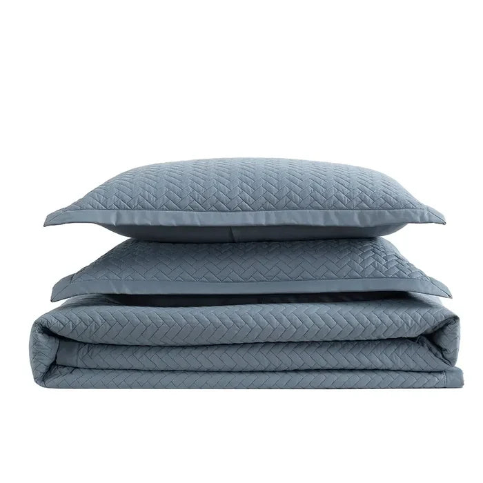 French Blue Oversized Quilt Set