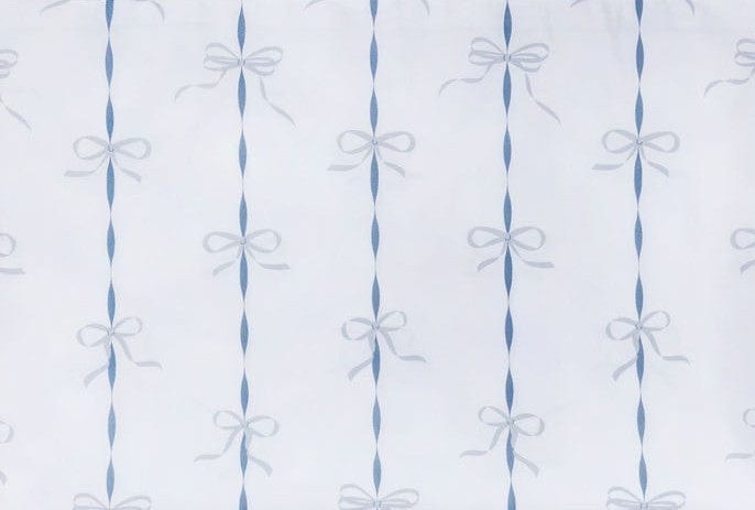 French Blue Ribbons and Bows Sheet Set