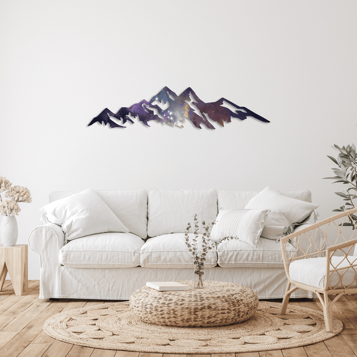 Galactic Mountains - Metal Wall Art - MetalPlex