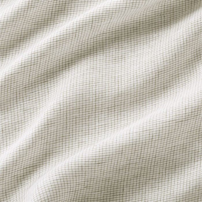 Garden Green Reversible Grid/Stripe Natural Hemp Fiber King Sham