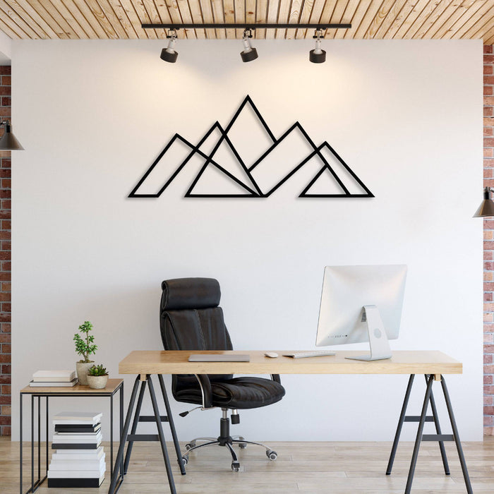 Geometric Mountains - Metal Wall Art - MetalPlex