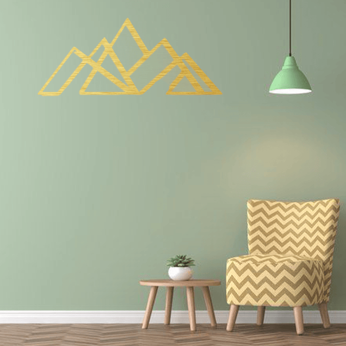 Geometric Mountains - Metal Wall Art - MetalPlex