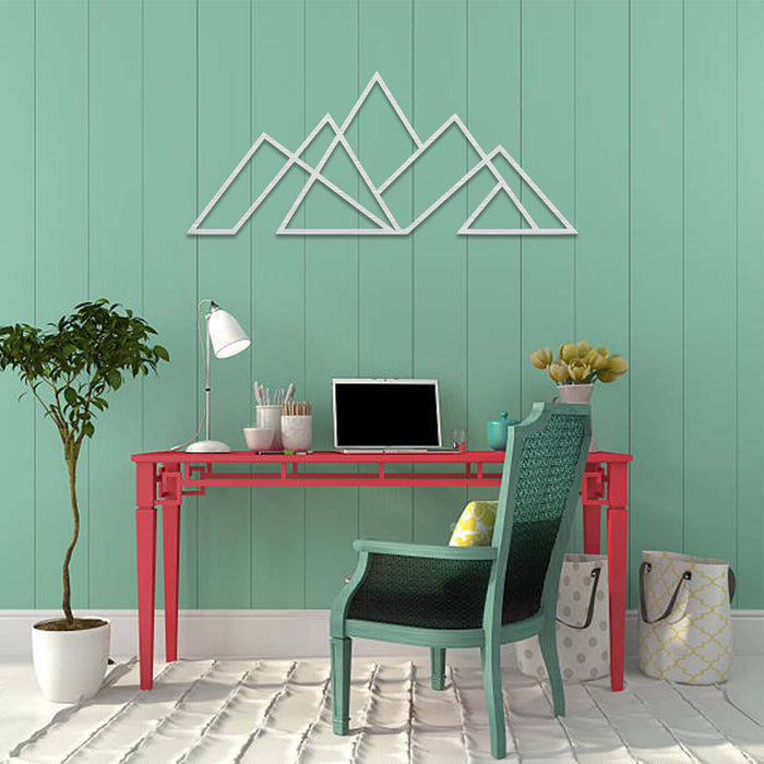 Geometric Mountains - Metal Wall Art - MetalPlex