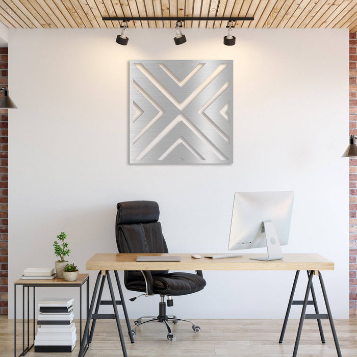 Geometric Square Pattern - Metal Wall Art - MetalPlex