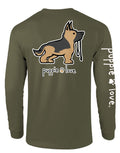 GERMAN SHEPHERD PUP, ADULT LS PUPPIE LOVE