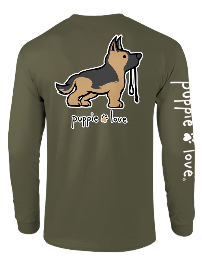 GERMAN SHEPHERD PUP, ADULT LS PUPPIE LOVE