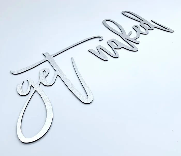 Get Naked Metal Wall Art – Funny Bathroom Wall Decor