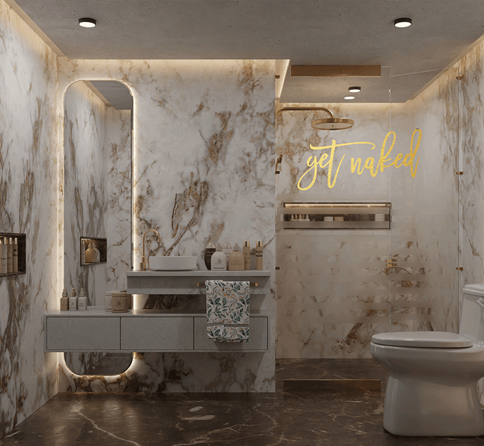 Get Naked Metal Wall Art – Funny Bathroom Wall Decor