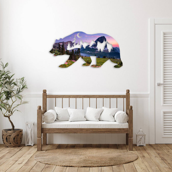 Limited Edition Glacier National Park Bear - Metal Wall Art - MetalPlex