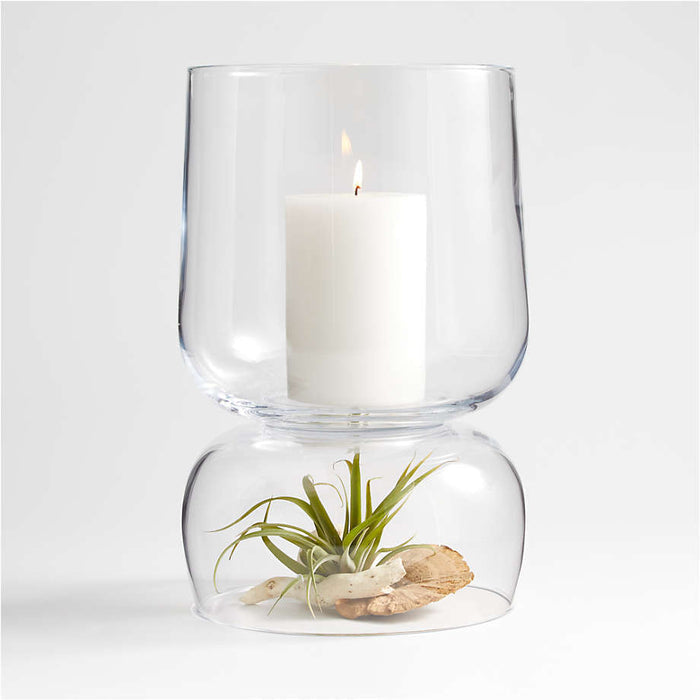 Glencoe Reversible Glass Hurricane Candle Holder 15"