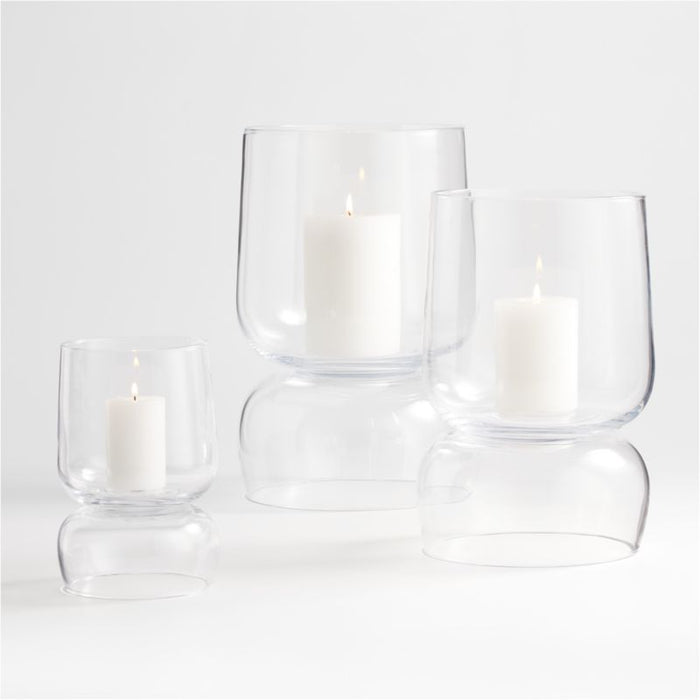 Glencoe Reversible Glass Hurricane Candle Holder 9"