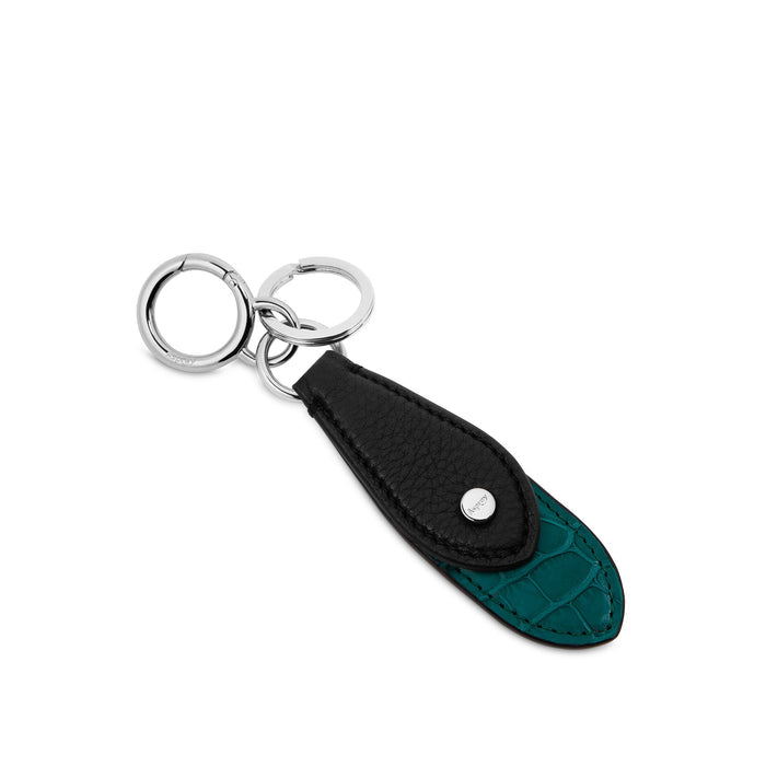 GMT Tag Keyring & Charm in Soft Grain Leather & Crocodile