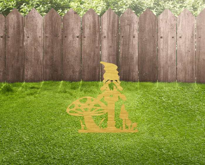 Gnome Garden Stakes - Metal Art - MetalPlex