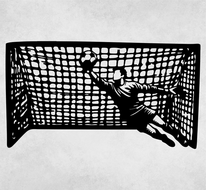 Goalkeeper Save Metal Wall Art Alternative