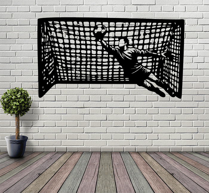 Goalkeeper Save Metal Wall Art Alternative