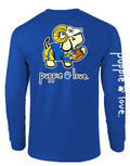 GOLD AND BLUE MASCOT PUP, ADULT LS PUPPIE LOVE