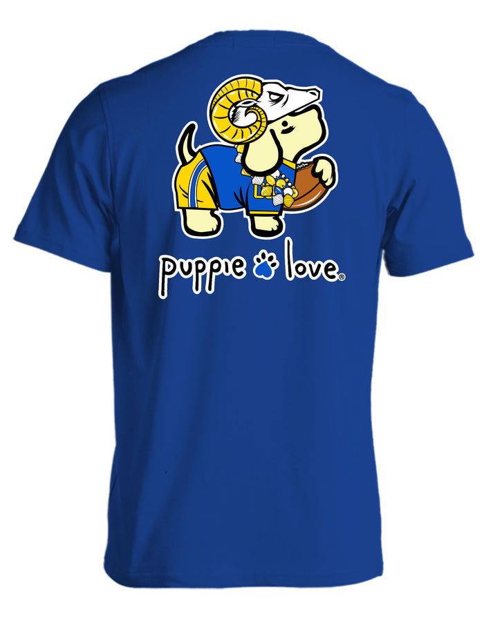 GOLD AND BLUE MASCOT PUP PUPPIE LOVE