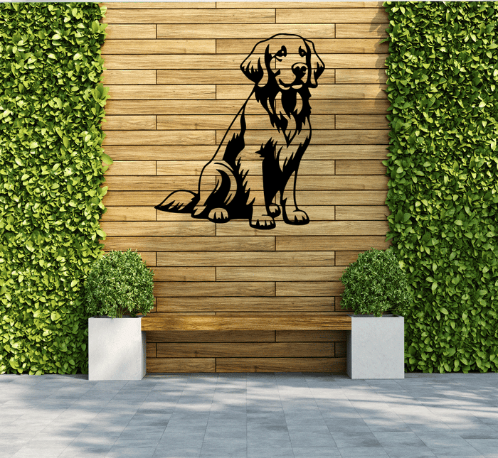 Golden Retriever- Metal Wall Art