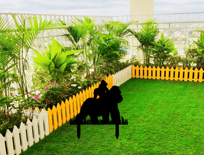 Gorillas Garden Stakes - Metal Art - MetalPlex
