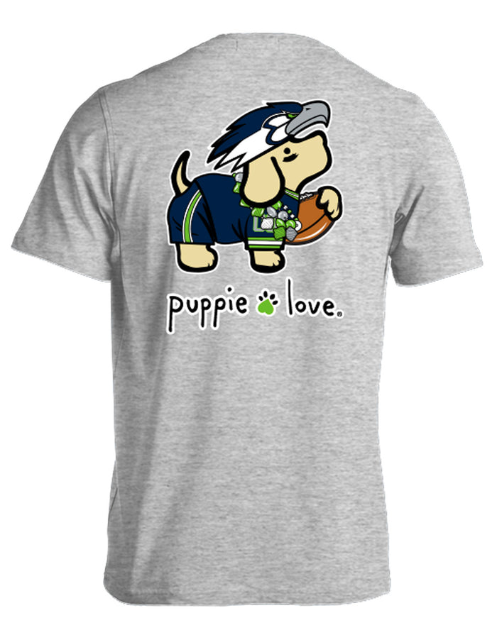 GREEN AND NAVY MASCOT PUP PUPPIE LOVE