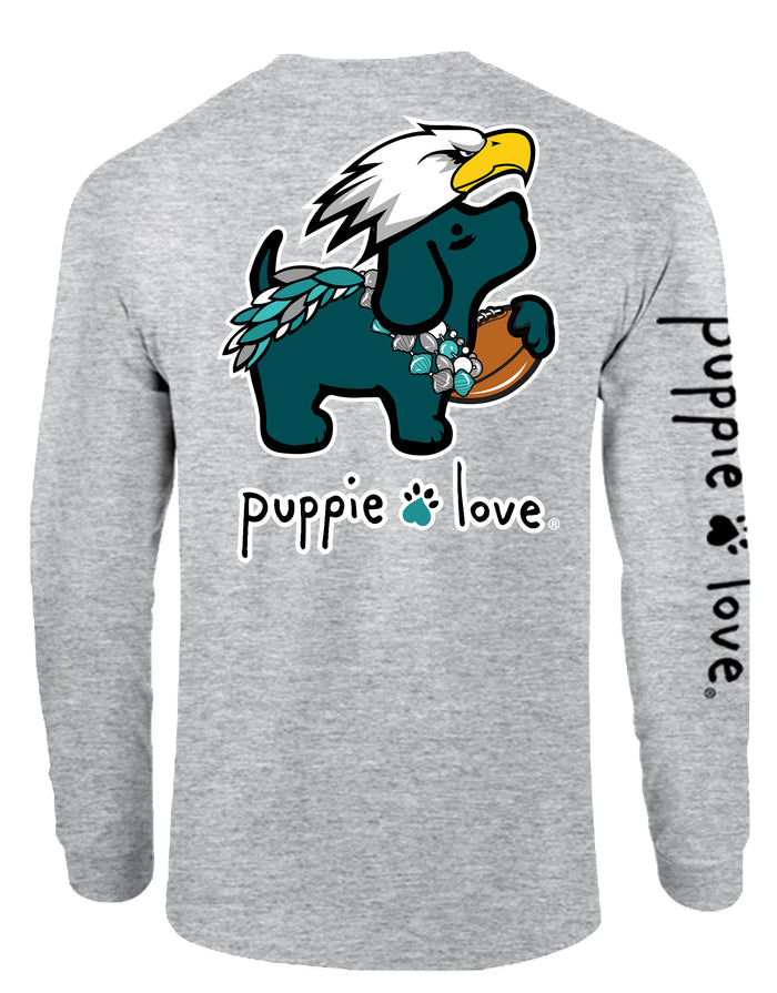 GREEN MASCOT PUP, ADULT LS PUPPIE LOVE