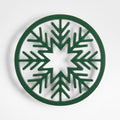 Green Tree and Snowflake Holiday Trivet
