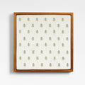 Green Trees with Wood Frame Trivet