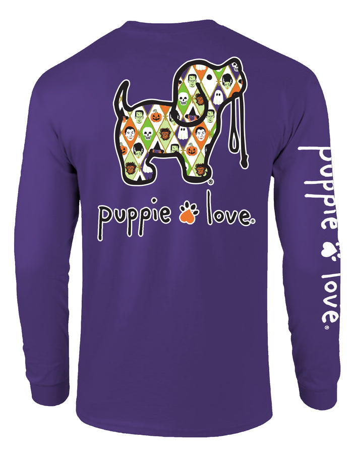 HALLOWEEN ARGYLE PUP, ADULT LS PUPPIE LOVE