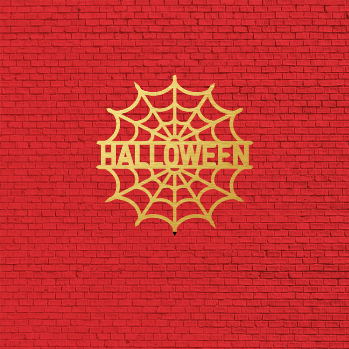 Halloween Personalized Spider Web Name Metal Wall Art