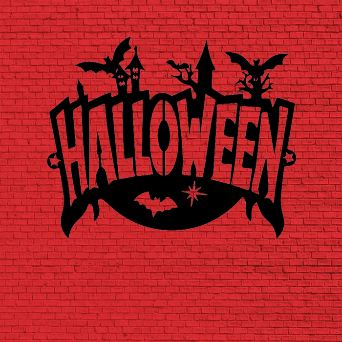 Halloween Sign Metal Wall Art