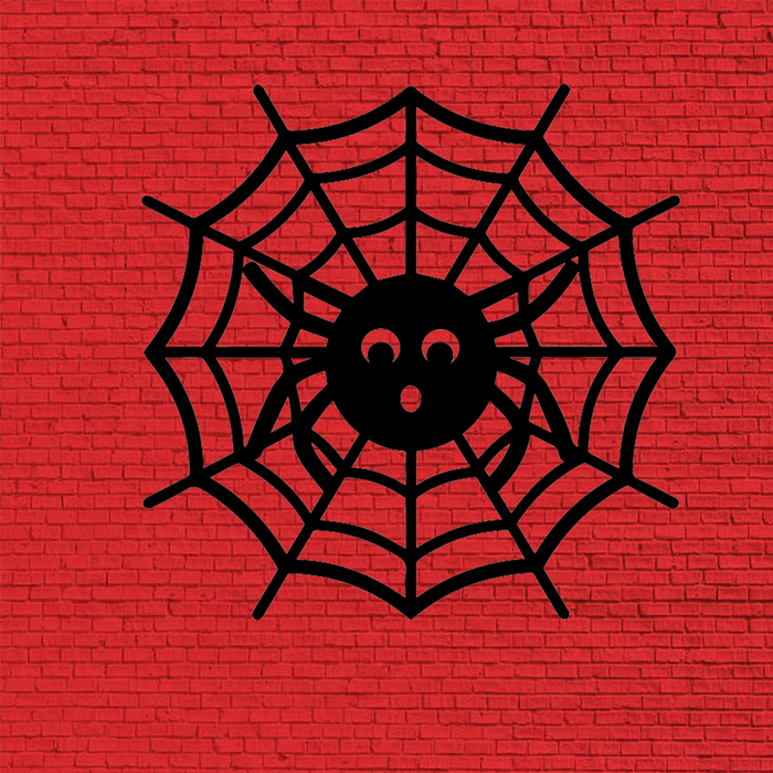 Halloween Spider Web Metal Wall Art