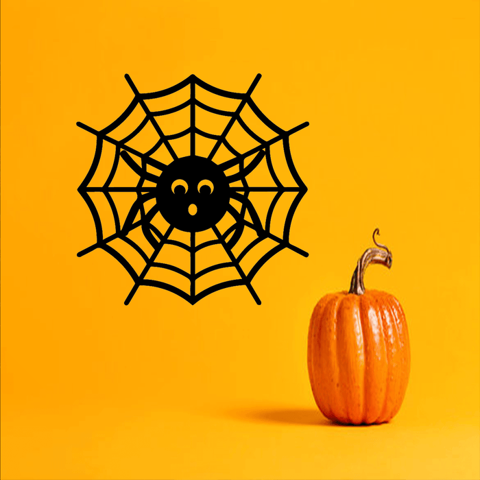 Halloween Spider Web Metal Wall Art