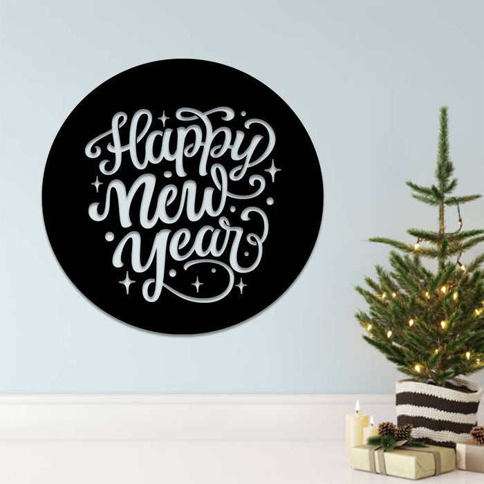 Happy New Year - Metal Wall Art - MetalPlex