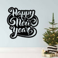 Happy New Year Script - Metal Wall Art - MetalPlex