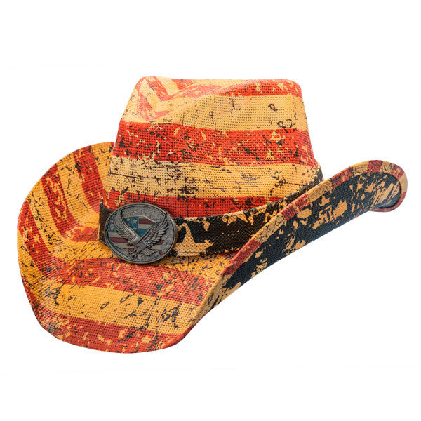 California Hat Company - Liberty American Flag Cowboy Hat -
