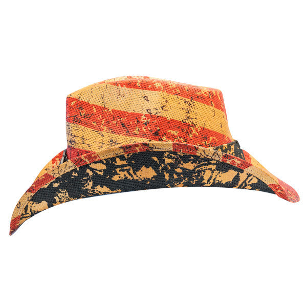 California Hat Company - Liberty American Flag Cowboy Hat - Side