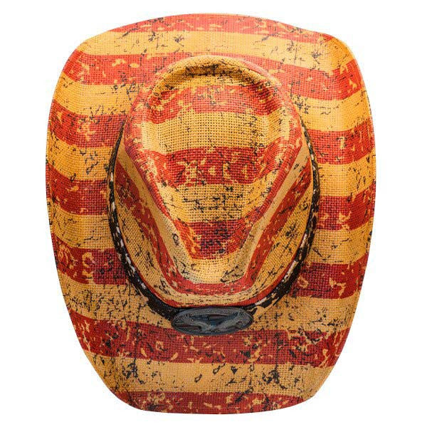 California Hat Company - Liberty American Flag Cowboy Hat - Top