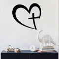 Heart Cross - Metal Wall Art - MetalPlex