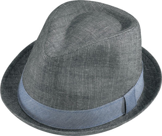 Henschel - Denim Stingy Brim Fedora Hat Black