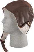 Henschel - Brown Leather Bomber Cap